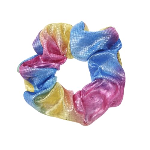 MUSISALY Haargummis mit glitzernden Regenbogen-Farbverlaufsmuster für Mädchen und Frauen Pferdeschwanzhalter elastische Haarbänder 5 Stück von MUSISALY