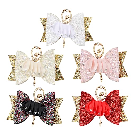 MUSISALY 5 Stück Strass-haarnadeln Ballett-mädchen-stil Glänzende Puder-haarspangen Kinder-haarschmuck Für Partys von MUSISALY