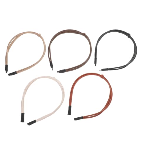 MUSISALY Stirnbänder Für Damen Knoten-stirnband Dünn Haar-accessoires Leder 5 Stück Elegantes Stirnband Hochzeit Abschlussball Geburtstag Geschenkidee von MUSISALY