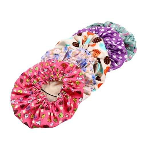 MUSISALY 5stücke Junge Mädchen Duschhaube Aus Satin Bade-duschhauben Für Kleinkinder Junge Mädchen Haarhaube Mit Elastischem Design Satin Duschkopfbezug Leicht Und Bequem Zu Tragen von MUSISALY