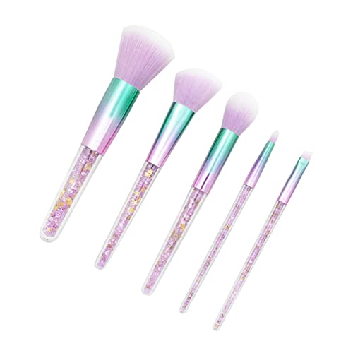 MUSISALY 5stücke Teiliges Make-up-pinsel Transparentem Griff Professionelle Kosmetikpinsel Für Flüssige Foundation Puder Und Augenbrauen Für Frauen Für Tägliches Make-up Und von MUSISALY
