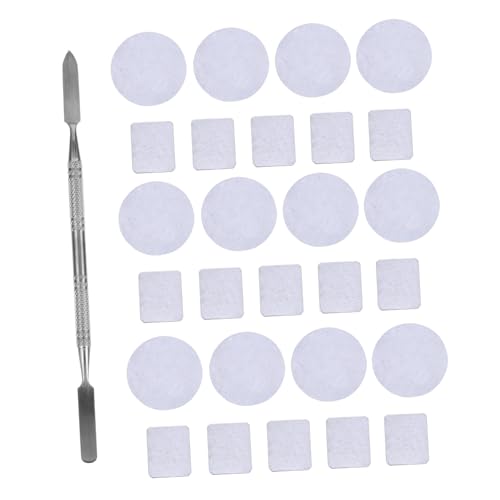 MUSISALY 56 Stück Metall Aufkleber Für Lidschattenpaletten Leere Magnetische Paletten Mit Spatel Make Up Tool von MUSISALY