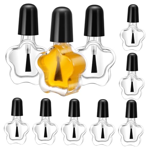 MUSISALY 5ML Leere Nagellack Organizer Glasflaschen Transparente Nagellackfläschchen Für DIY Nagelkunst Und Pflege von MUSISALY