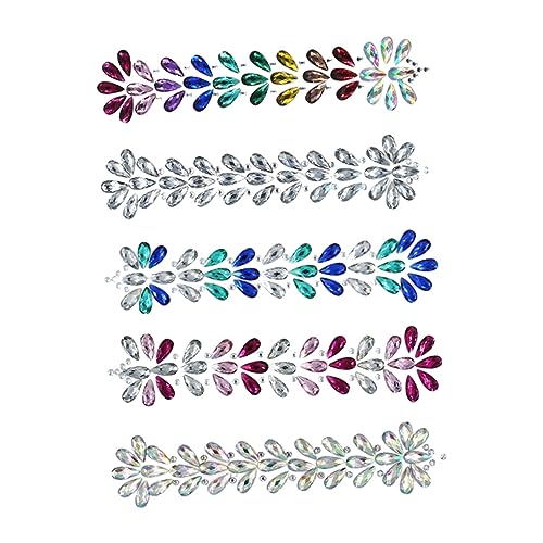 MUSISALY 5er Satz Kristall Make-up Aufkleber Strass Gesichtsaufkleber Beauty Lidschatten Schmuck von MUSISALY