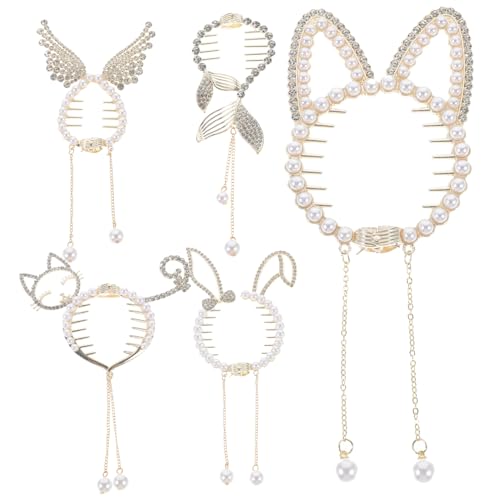 MUSISALY 5stücke Damen Haarclips Klaue Haarclips Pferdeschwanz Schnallen Quaste Haar Dekorationen Robuste Haarspangen Kleine Haarspangen Für Damen Haarschmuck von MUSISALY