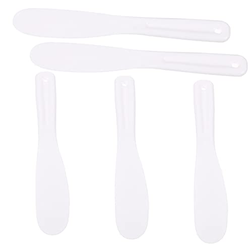 MUSISALY 5St Maskenlöffel Maskenstift Gesichtsmaske Löffel hautpflege Mini-Löffel gesichtscreme löffel makeup kosmetiktasche Schminkspatel Schminklöffel Kieselgel Weiß von MUSISALY