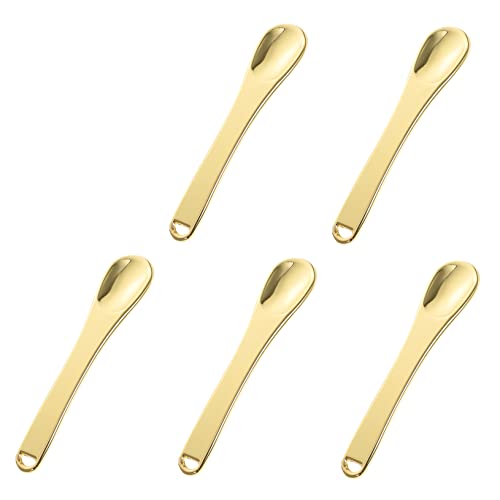 MUSISALY 5stücke Mini Kosmetik Spatel Aus Zinklegierung Leichte Wiederverwendbare Löffel Für Gesichtscreme Lotionen Und Hautpflegeprodukte Komfortables Design Für Präzises Auftragen von MUSISALY