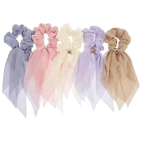MUSISALY 5stücke Haargummis Mit Schleife Für Pferdeschwanz Halter Haarschmuck Für Damen Und Mädchen Haarzubehör Mit Feiner Verarbeitung Und Glatter Oberfläche von MUSISALY