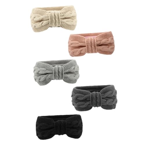 MUSISALY 5stücke Acryl Garn Haarband Praktische Schleifen Stirnband Warme Ohrenschützer Für Alltagslook Und Sport von MUSISALY