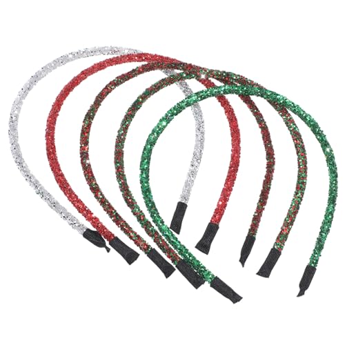 MUSISALY 5stücke Teiliges Glitzer-haarband Für Weihnachten Elastische Haarschmuck-stirnbänder Für Festliche Anlässe Langlebig Und Stilvoll Für Partys Und Feiertage von MUSISALY