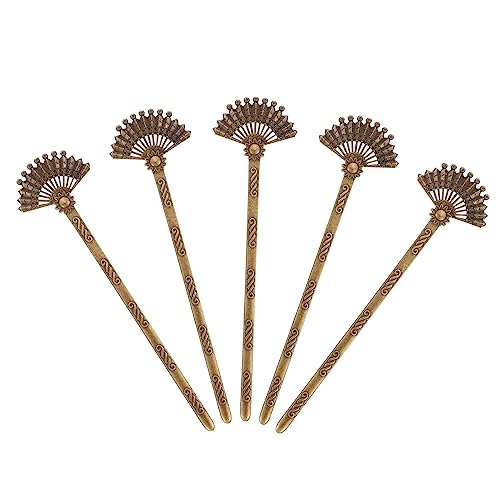 MUSISALY 5stücke Chinesischer Haarstab Im Retro-antik-stil Aus Hochwertiger Legierung Fan Haar Gabeln Als Haarschmuck Und Kopfschmuck Für Frauen Und Mädchen von MUSISALY
