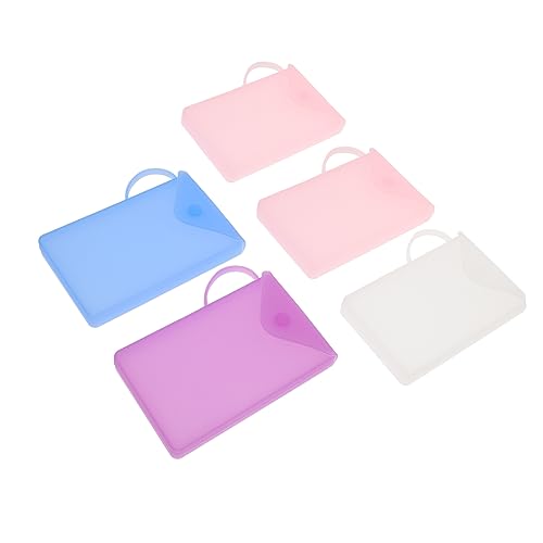 MUSISALY 5stücke Silikon-maskenaufbewahrungsbeutel wasserdichte Gesichtsschutz-Organizer Leicht Tragbar Für Studenten Gemischte Farben von MUSISALY