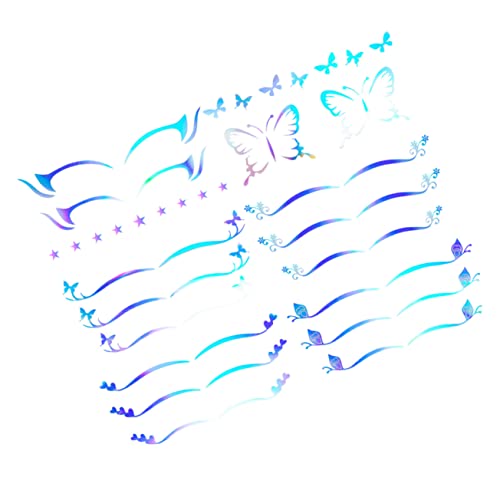 MUSISALY Eyeliner-aufkleber 6 Blätter Temporäre Lidschatten-aufkleber Augen-make-up-schmetterlinge von MUSISALY