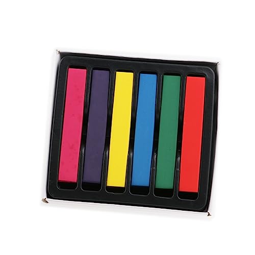 MUSISALY 6 Farben Temporäre Pastell Haarkreide Kit Schnelle Haarfärbemittel Kreiden Für Frauen Männer von MUSISALY