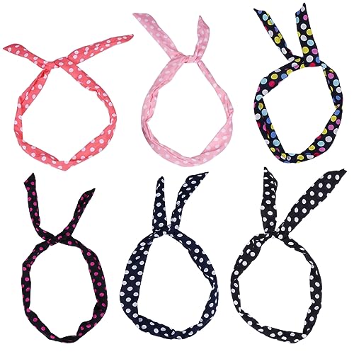 MUSISALY 6stücke Retro Haarreifen Mit Und Schleifen Bunte Haarbänder Für Damen Vielseitig Einsetzbar Als Stirnband Oder Haargummi Knotenförmig Modisches Accessoire Für von MUSISALY