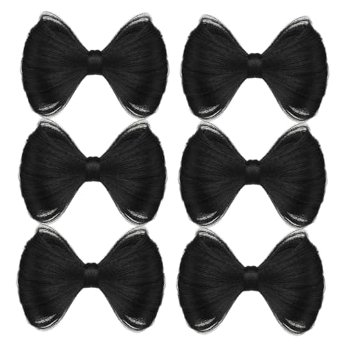 MUSISALY 6stücke Haarknoten-clips Mit Schleife Für Frauen Falsche Haarbrötchen Extensions Haarverlängerungsclips Haarschmuck Mit Schleife Für Mädchen Haarteile Zubehör von MUSISALY