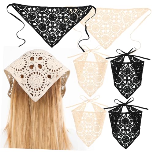 MUSISALY 6 Stück Häkelbandanas Für Damen Häkelkopftuch Haarbandana Stirnband Haarschal Häkelhaarbandana Kopftuch MUSISALY 6 Stück Häkelbandanas Für Damen Häkelkopftuch Haarbandana Stirnband Haarschal Häkelhaarbandana Kopftuch von MUSISALY