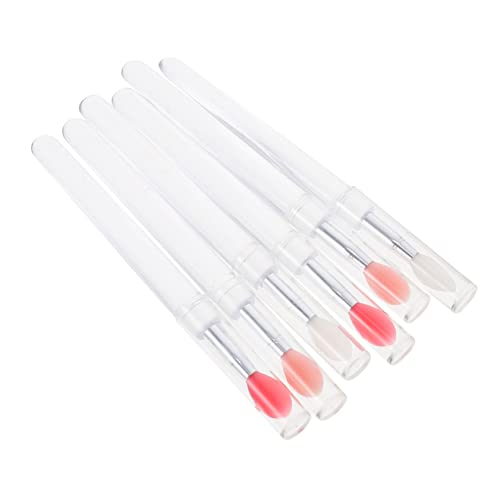 MUSISALY 6 Stück Silikon Lippenpinsel Wiederverwendbare Make Up Applikatoren für Lippenstift und Lidschatten Weich und Handlich für Damen und Mädchen Kosmetisches Werkzeug von MUSISALY