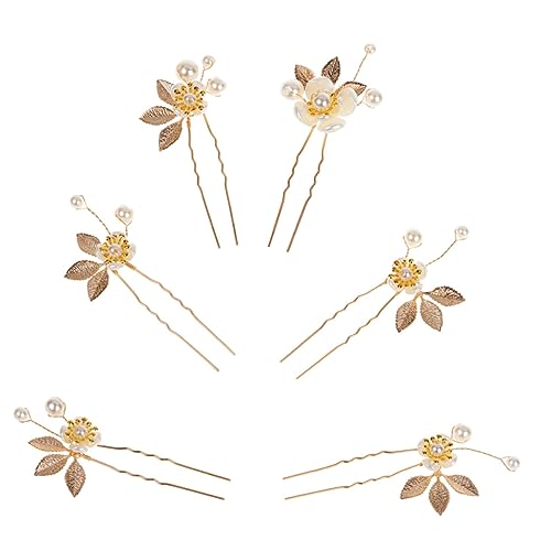 MUSISALY 6 Stücke Blume Design Haar Sticks Braut Haarnadeln Für Hochzeit Party U Form Haar Gabeln Frauen Haar Ornament von MUSISALY