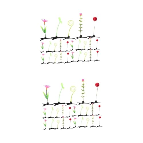 MUSISALY 60 Stück Simulation Pflanzen Haarspange Haarspange Sprossen Clip Rave Pflanzen Haarspange Haarschmuck Für Mini Haarspange Mädchen Haarspange Haarspangen Mini Pflanzenklammern Aus von MUSISALY