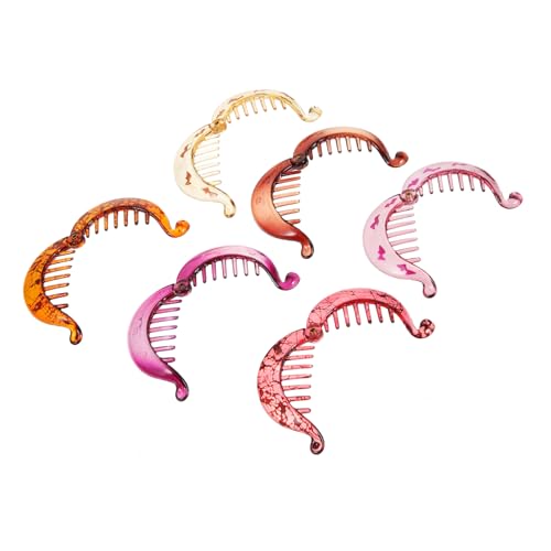 MUSISALY 6stücke Bananen-haarclips Für Frauen Bananenclips Pferdeschwanz-clips Haarspangen Aus Hochwertigem Glatt Und Angenehm Zu Berühren von MUSISALY