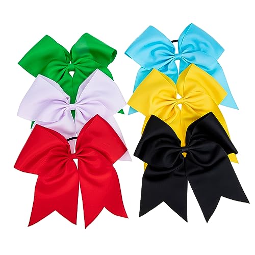 MUSISALY 6 Stück Große Haarschleifen Mit Schleife Elastische Haarseile Pferdeschwanzhalter Für Damen Und Mädchen von MUSISALY
