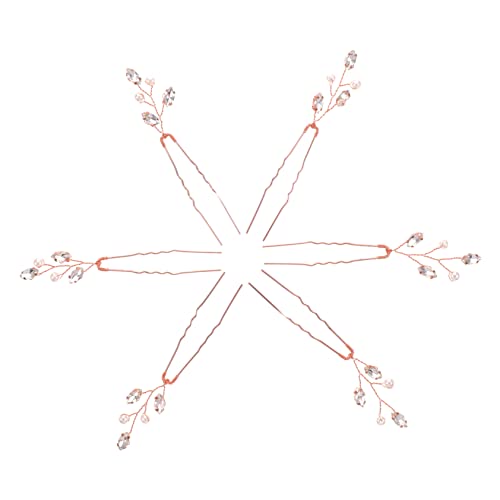 MUSISALY 6stücke Teiliges Braut Haarschmuck Mit Perlen Und Strass Förmige Haarnadeln Für Hochzeiten Haaraccessoires Für Bräute Und Brautjungfern Roségoldene Haarspangen MUSISALY 6stücke Teiliges Braut Haarschmuck Mit Perlen Und Strass Förmige Haarnadeln Für Hochzeiten Haaraccessoires Für Bräute Und Brautjungfern Roségoldene Haarspangen von MUSISALY