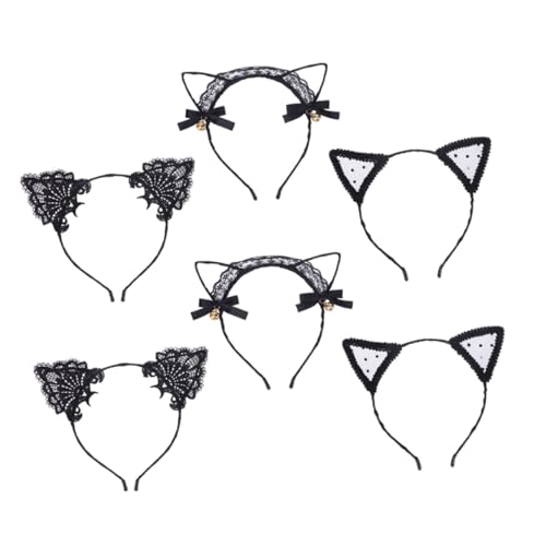 MUSISALY 6 Stücke Cosplay Lolita Katzenohr-stirnband Tierkopfbedeckungen Für Frauen Party Stirnbänder von MUSISALY