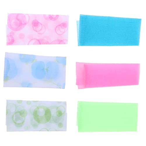 MUSISALY Waschhandtuch Starkes Bade-rückenpeeling-badetücher 6 Nylon-duschbürsten-set von MUSISALY