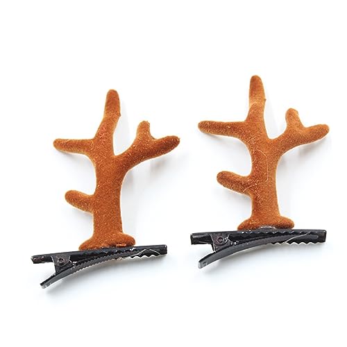 MUSISALY 6er Satz Rentiergeweih-haarspangen Geweih-haarnadel Für Mädchen Party-haarschmuck Weihnachtsdeko Foto-requisite von MUSISALY