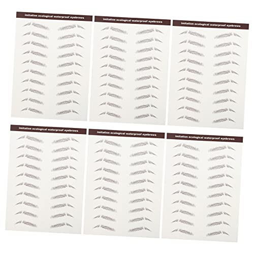 MUSISALY 6er-set Augenbrauen-sticker Wiederverwendbar Alternative Für Make-up Passend Für Dünne Oder Überzogene Augenbrauen von MUSISALY