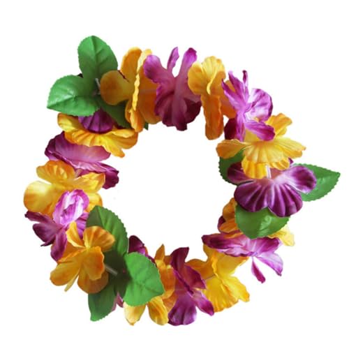 MUSISALY 6sätze Blumen Stirnband Hawaii Kranz Blumenkopfschmuck Blumen Armbänder Set Blumengirlande Haarkranz Festival Haarband Für Strandparty Urlaub von MUSISALY
