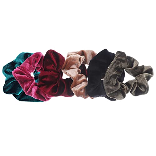 MUSISALY 6 Stück Samt-haargummis Für Mädchen Und Frauen Pferdeschwanzhalter Elastische Duttmacher Für Geburtstage Weihnachten Veranstaltungen von MUSISALY