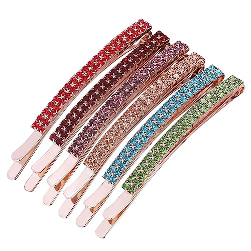 MUSISALY 6 Stück Haarspangen mit Kristallen Haarspangen Haarschmuck für Frauen und Mädchen glitzernder seitlicher Haar-Accessoires von MUSISALY