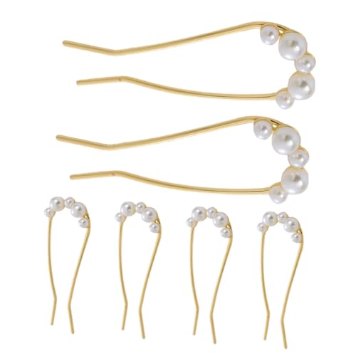 MUSISALY 6er-set U-förmige Haarnadeln Mit Perlen Metall Für Dutt Hochsteckfrisur Damen-haaraccessoires von MUSISALY