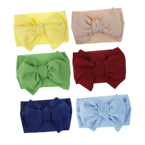 MUSISALY 6stücke Geflochtene Haarbänder Für Junge Mädchen Stirnband Mit Schleife Haarschmuck Aus Polyester Und Elasthan Einheitsgrößig Bequem Und Dehnbar Für Empfindliche Babyhaut von MUSISALY