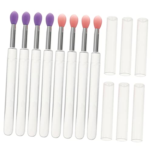 MUSISALY 6stücke Lippenstiftpinsel Aus Silikon Mit Kappen Lippenpinsel-applikator Für Lippencreme Lidschatten Und Lippenmaske Tragbar Und Praktisch von MUSISALY