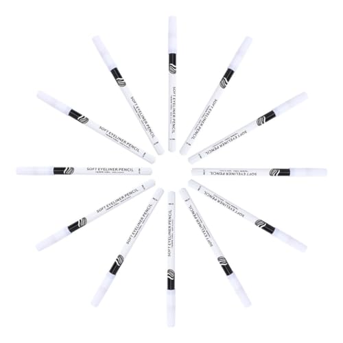 MUSISALY 72 Stk Eyeliner-stift Weißer Lidschattenstift Weißer Flüssiger Eyeliner Flüssiger Schwarzer Augenbrauenstift Glitzerstifte Schwarzer Lidschatten Holzstange von MUSISALY