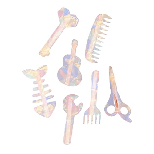 MUSISALY 7-teilige Haarspangen Aus Acryl Modischer Haarschmuck Für Damen Mädchen Kinder Und Kleinkinder von MUSISALY