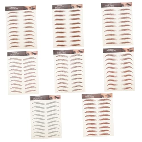 MUSISALY 8blätter Wasserdichte Augenbrauen Sticker Faux Eco Augenbrauen Aufkleber Für Natürliche Für Licht Oder Lückenhafte von MUSISALY
