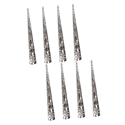 MUSISALY 8 Stk Hohle Haarspange Designer-Haarspangen aus Alligatorleder Entenschnabel-n silberne Zubehör haarband hair-band Frauen Haarnadel Silver von MUSISALY