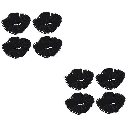 MUSISALY 8 Stk Pferdeschwanz-haarband Haarbänder Haargummis Elastisches Haargummi Elastisches Haarband Vintage Pferdeschwanzhalter Haarschmuck Für Mädchen Haarseil Für Mädchen Black von MUSISALY