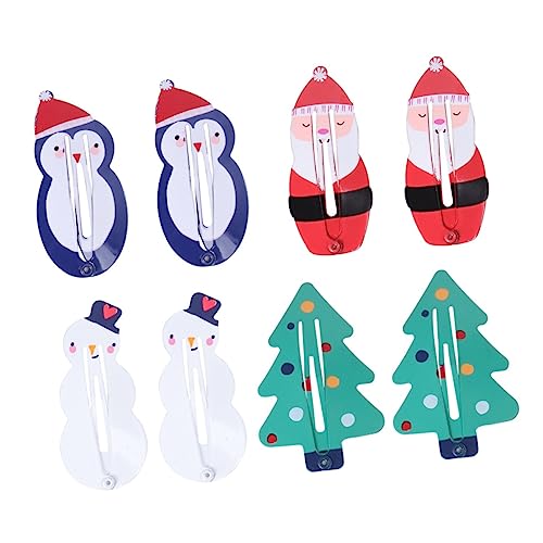 MUSISALY 8 Weihnachtliche Haarspangen Für Mädchen Und Kleinkinder Haarschmuck Und Mit Weihnachtsmann Weihnachtsbaum Und Schneemann Motiven Perfekt Für Festliche von MUSISALY
