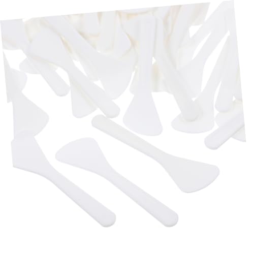 MUSISALY 80St Löffel Make-up-Spatel-Masse Mini-Schaufel Schönheits-Make-up-Kugeln Mäusespeck Hautpflege-Spatel creatin scoop skincare werkzeug Beauty-Kosmetikschaufeln Maskenspatel pp Weiß von MUSISALY