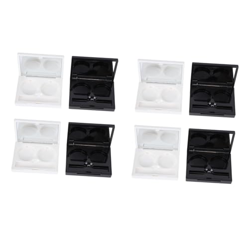 MUSISALY Rechteckiges Lidschatten-box-set Mit Spiegel 2 Lidschatten-farben Leere Boxen 8 Stück Stilvolle Kosmetikaufbewahrung von MUSISALY