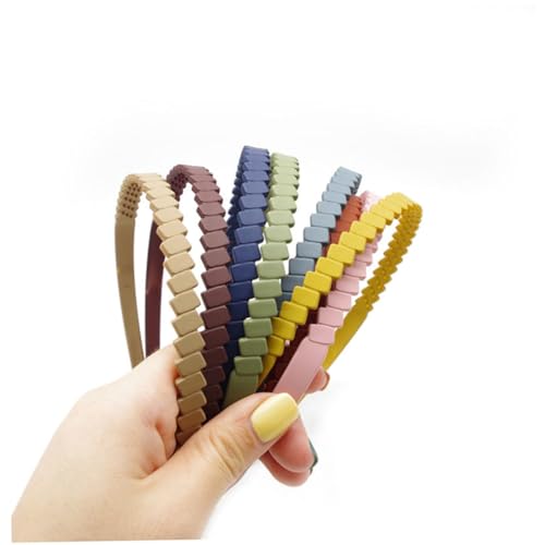 MUSISALY 8stücke Frosted Haarbänder Mit Zackenstruktur Kreative Vielseitige Kopfbedeckungen Für Gesichtspflege Und Make-up Zufälligen Farben Erhältlich Für von MUSISALY