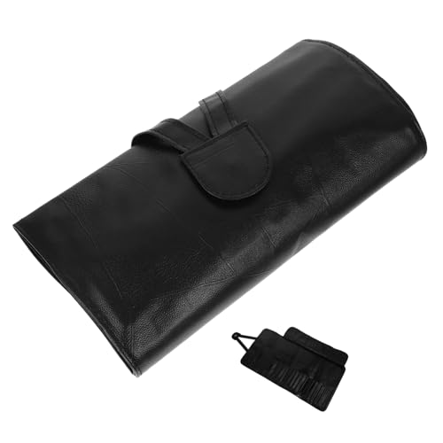 MUSISALY Aufrollbare Make-up-pinseltasche Aus Hochwertigem Pu Kosmetikpinsel Organisator Mit Bindegürtel-Design Rougepinselhalter Und Lippenpinsel-Organizer Für Damen von MUSISALY