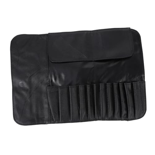 MUSISALY Schminkpinseltasche Organizer Mit Fächern Für Make-up Pinsel Reisen Tragbar Aus Strapazierfähigem Pu-Leder Mit Innenklappe Zum Schutz Kosmetiktasche Für Beauty- von MUSISALY