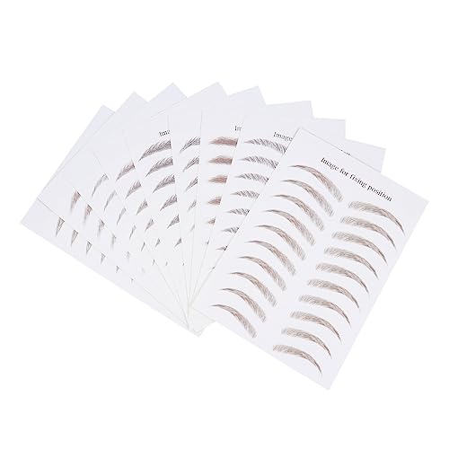MUSISALY 9blätter Augenbrauenaufkleber Haarähnlich Wasserfest Temporäre Augenbrauen Tätowierungen Make-up Sticker Professionelle Skills Bei Haarausfall von MUSISALY