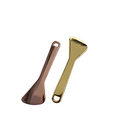 MUSISALY Augencreme Löffel Applikatorpinsel für das Gesicht gesichtscremepinsel Sahnelöffelstiel Schminklöffel die degendame weiblichkeit Sahnelöffel aus Augenmassagegerät Golden von MUSISALY